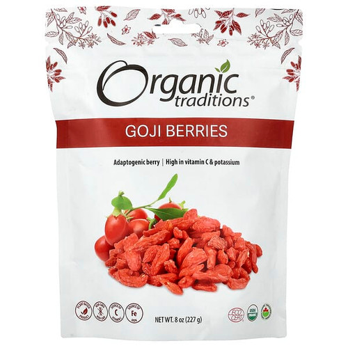 <img alt="Organic Traditions, Goji Berries, 8 oz (227 g)" title="Organic Traditions, Goji Berries, 8 oz (227 g),627733002547"