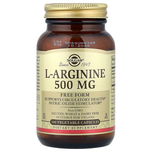 <img alt="Solgar, L-Arginine, 500 mg, 100 Vegetable Capsules" title="Solgar, L-Arginine, 500 mg, 100 Vegetable Capsules,033984001411"