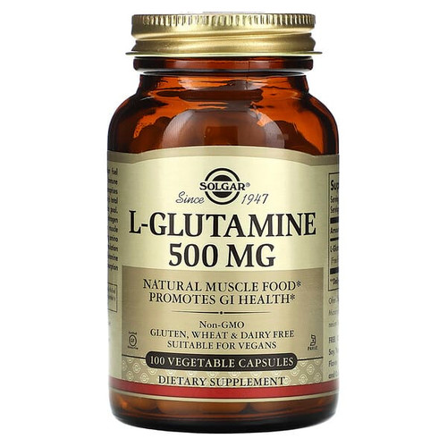 <img alt="Solgar, L-Glutamine, 100 Vegetable Capsules (500 mg per Capsule)" title="Solgar, L-Glutamine, 100 Vegetable Capsules (500 mg per Capsule),033984013216"