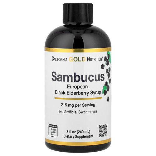<img alt="California Gold Nutrition, Adult Sambucus Elderberry Syrup, 8 fl oz (240 ml)" title="California Gold Nutrition, Adult Sambucus Elderberry Syrup, 8 fl oz (240 ml),898220025534"