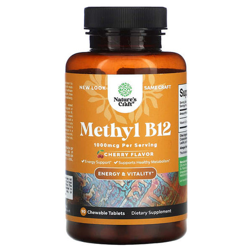 <img alt="Natures Craft, Methyl B12, Cherry, 1,000 mcg, 90 Chewable Tablets" title="Natures Craft, Methyl B12, Cherry, 1,000 mcg, 90 Chewable Tablets,793611599499"
