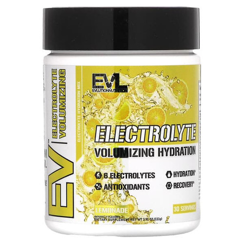<img alt="EVLution Nutrition, Electrolyte Volumizing Hydration, Lemonade, 3.91 oz (111 g)" title="EVLution Nutrition, Electrolyte Volumizing Hydration, Lemonade, 3.91 oz (111 g),818901028227"