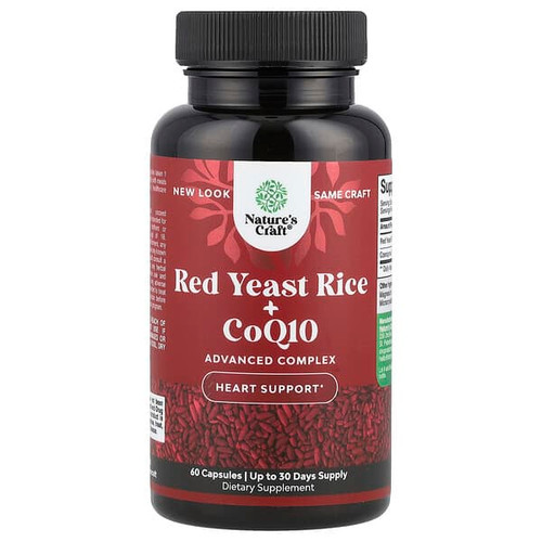 <img alt="Natures Craft, Red Yeast Rice + CoQ10, 60 Capsules" title="Natures Craft, Red Yeast Rice + CoQ10, 60 Capsules,850050639244"