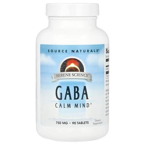 <img alt="Source Naturals, Serene Science, GABA, 750 mg, 90 Tablets" title="Source Naturals, Serene Science, GABA, 750 mg, 90 Tablets,021078002406"