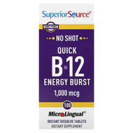 <img alt="Superior Source, Quick B-12 Energy Burst, 1,000 mcg, 100 MicroLingual Instant Dissolve Tablets" title="Superior Source, Quick B-12 Energy Burst, 1,000 mcg, 100 MicroLingual Instant Dissolve Tablets,076635907908"