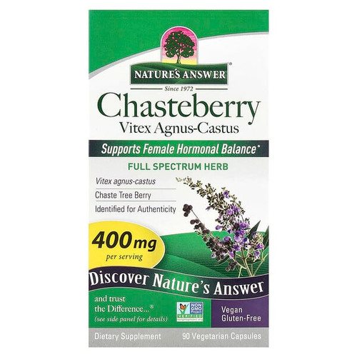 <img alt="Natures Answer, Chasteberry, Vitex Agnus-Castus, 400 mg, 90 Vegetarian Capsules" title="Natures Answer, Chasteberry, Vitex Agnus-Castus, 400 mg, 90 Vegetarian Capsules,083000163524"