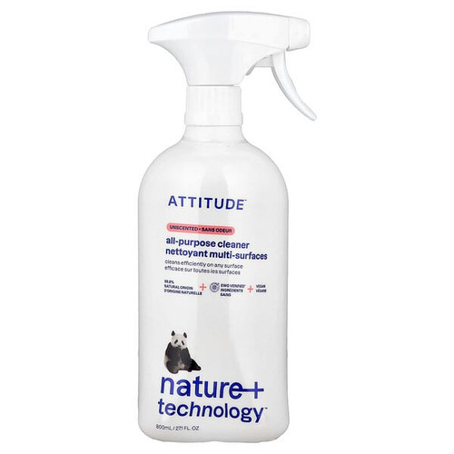 <img alt="ATTITUDE, Nature + Technology, All-Purpose Cleaner, Unscented, 27.1 fl oz ( 800 ml)" title="ATTITUDE, Nature + Technology, All-Purpose Cleaner, Unscented, 27.1 fl oz ( 800 ml),626232101904"