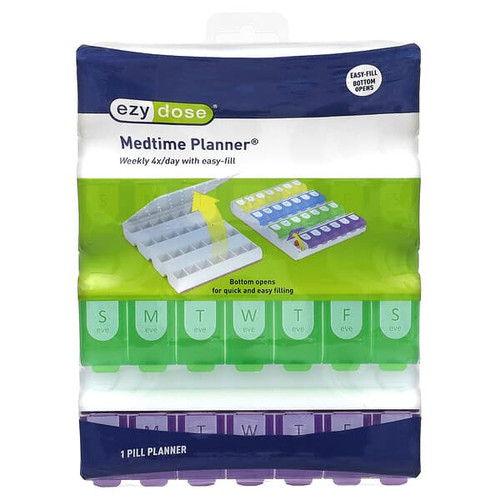 <img alt="Ezy Dose, Weekly 4-Day with Easy-Fill Medtime Planner, 1 Count" title="Ezy Dose, Weekly 4-Day with Easy-Fill Medtime Planner, 1 Count,025715677064"