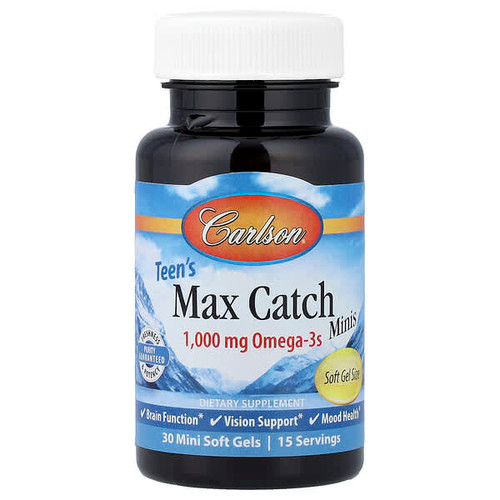 <img alt="Carlson, Teens Max Catch Minis, 30 Mini Soft Gels" title="Carlson, Teens Max Catch Minis, 30 Mini Soft Gels,088395184000"