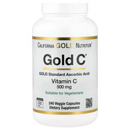 California Gold Nutrition, Gold C, USP Grade Vitamin C, 500 mg, 240 Veggie Capsules