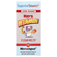 Superior Source, Kids Vitamin C, Clean Melts, Orange, 90 MicroLingual Instant Dissolve Melts