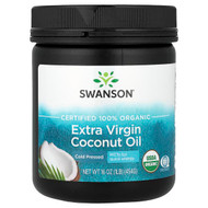 Swanson Vitamins, Organic Extra Virgin Coconut Oil, Cold Pressed, 16 oz (454 g)