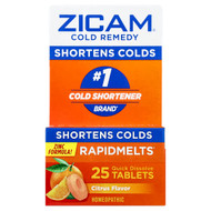 Zicam, Cold Remedy, RapidMelts, Citrus, 25 Quick Dissolve Tablets