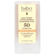 <img alt="Babo Botanicals, Daily Sheer Tinted Mineral Sunscreen Stick, SPF 50, Fragrance Free, 0.6 oz (17 g)" title="Babo Botanicals, Daily Sheer Tinted Mineral Sunscreen Stick, SPF 50, Fragrance Free, 0.6 oz (17 g),899248010212"