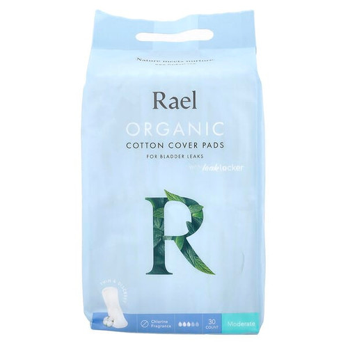 <img alt="Rael, Organic Cotton Cover Pads, For Bladder Leaks, Moderate, 30 Count" title="Rael, Organic Cotton Cover Pads, For Bladder Leaks, Moderate, 30 Count,810027130754"