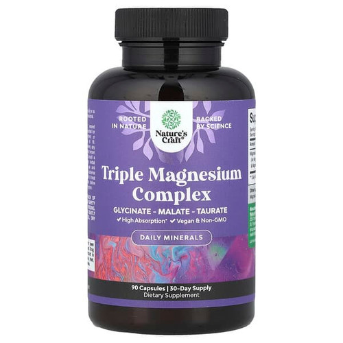 <img alt="Natures Craft, Triple Magnesium Complex, 90 Capsules (133 mg per Capsule)" title="Natures Craft, Triple Magnesium Complex, 90 Capsules (133 mg per Capsule),850050639756"