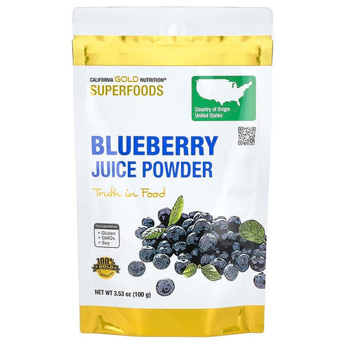 <img alt="California Gold Nutrition, Superfoods, Blueberry Juice Powder, 3.53 oz (100 g)" title="California Gold Nutrition, Superfoods, Blueberry Juice Powder, 3.53 oz (100 g),898220019083"