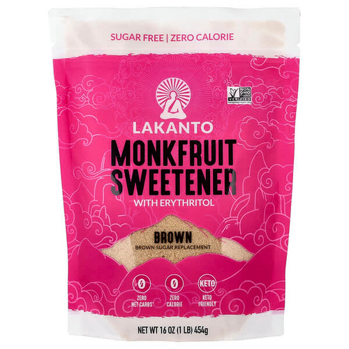 <img alt="Lakanto, Monkfruit Sweetener with Erythritol, Brown, 16 oz (454 g)" title="Lakanto, Monkfruit Sweetener with Erythritol, Brown, 16 oz (454 g),843076001591"