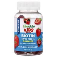 <img alt="Lifeable, Kids Biotin Gummies, Sugar Free, Strawberry, 60 Gummies (2,500 mcg per Gummy)" title="Lifeable, Kids Biotin Gummies, Sugar Free, Strawberry, 60 Gummies (2,500 mcg per Gummy),810102730800"