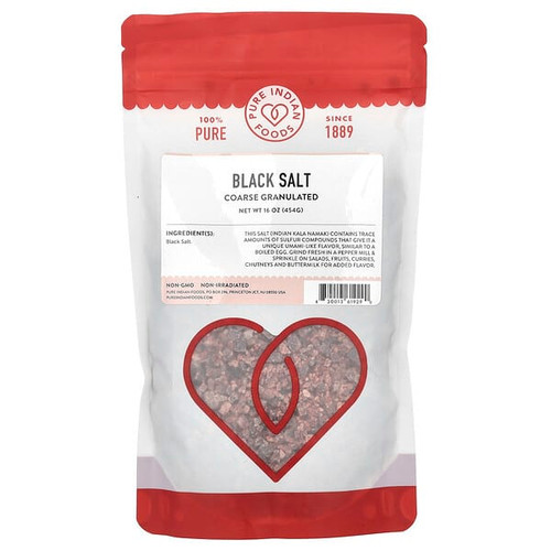 <img alt="Pure Indian Foods, Black Salt, Coarse Granulated, 16 oz (454 g)" title="Pure Indian Foods, Black Salt, Coarse Granulated, 16 oz (454 g),850013619290"