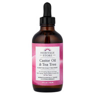 <img alt="Heritage Store, Castor Oil & Tea Tree, Clarifying Scalp Treatment, All Hair Types, 4 fl oz (118 ml)" title="Heritage Store, Castor Oil & Tea Tree, Clarifying Scalp Treatment, All Hair Types, 4 fl oz (118 ml),076970513437"