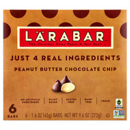 <img alt="Larabar, Real Fruit & Nut Bar, Peanut Butter Chocolate Chip, 6 Bars, 1.6 oz (45 g) Each" title="Larabar, Real Fruit & Nut Bar, Peanut Butter Chocolate Chip, 6 Bars, 1.6 oz (45 g) Each,021908115320"