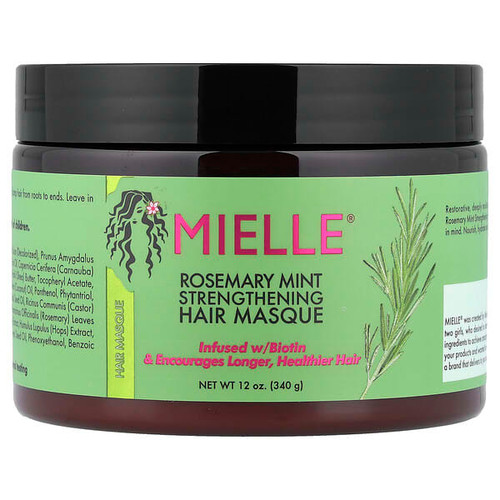 <img alt="Mielle, Strengthening Hair Masque, Rosemary Mint, 12 oz (340 g)" title="Mielle, Strengthening Hair Masque, Rosemary Mint, 12 oz (340 g),854102006763"