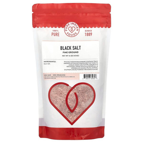 <img alt="Pure Indian Foods, Black Salt, Fine Ground, 16 oz (454 g)" title="Pure Indian Foods, Black Salt, Fine Ground, 16 oz (454 g),850013619306"