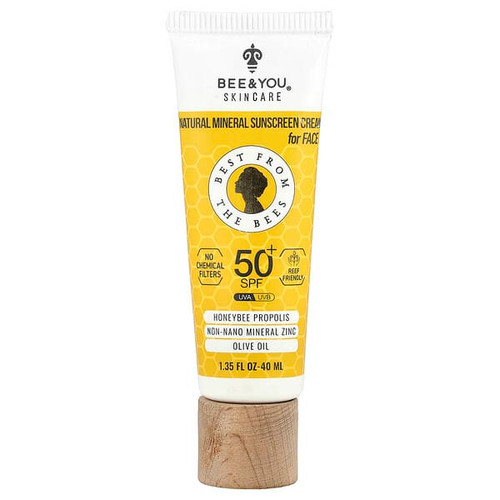 <img alt="Bee & You, Natural Mineral Sunscreen Cream, For Face, 50+ SPF, 1.35 fl oz (40 ml)" title="Bee & You, Natural Mineral Sunscreen Cream, For Face, 50+ SPF, 1.35 fl oz (40 ml),190853001696"