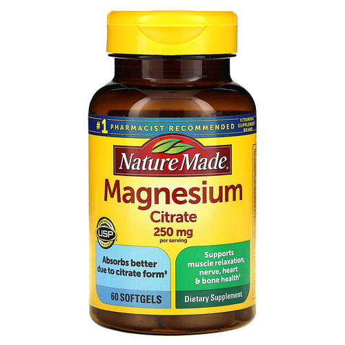<img alt="Nature Made, Magnesium Citrate, 60 Softgels (125 mg per Softgel)" title="Nature Made, Magnesium Citrate, 60 Softgels (125 mg per Softgel),031604028961"