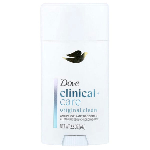 <img alt="Dove, Clinical + Care, Antiperspirant Deodorant, Original Clean, 2.6 oz (74 g)" title="Dove, Clinical + Care, Antiperspirant Deodorant, Original Clean, 2.6 oz (74 g),079400530974"