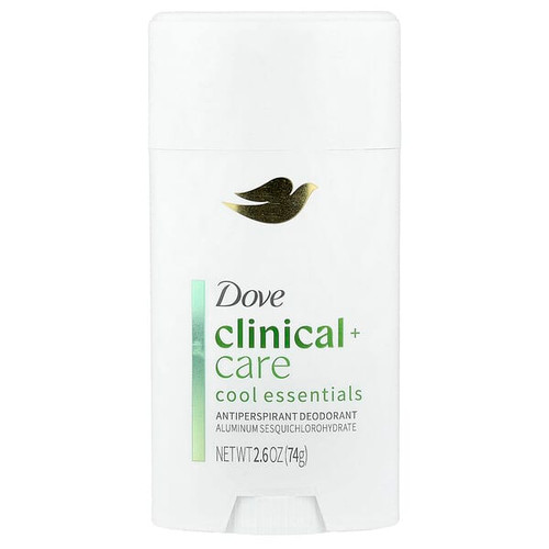 <img alt="Dove, Clinical + Care, Antiperspirant Deodorant, Cool Essentials, 2.6 oz (74 g)" title="Dove, Clinical + Care, Antiperspirant Deodorant, Cool Essentials, 2.6 oz (74 g),079400530981"