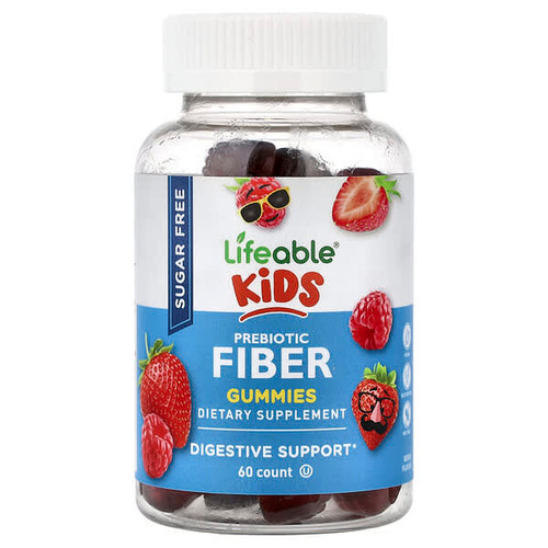 <img alt="Lifeable, Kids, Prebiotic Fiber Gummies, Berry, 60 Gummies" title="Lifeable, Kids, Prebiotic Fiber Gummies, Berry, 60 Gummies,810102730824"