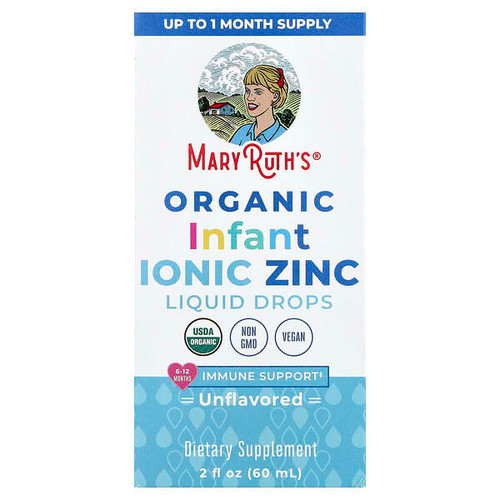 <img alt="MaryRuths, Organic Infant Ionic Zinc Liquid Drops, 6-12 Months, Unflavored, 2 fl oz (60 ml)" title="MaryRuths, Organic Infant Ionic Zinc Liquid Drops, 6-12 Months, Unflavored, 2 fl oz (60 ml),850018471527"