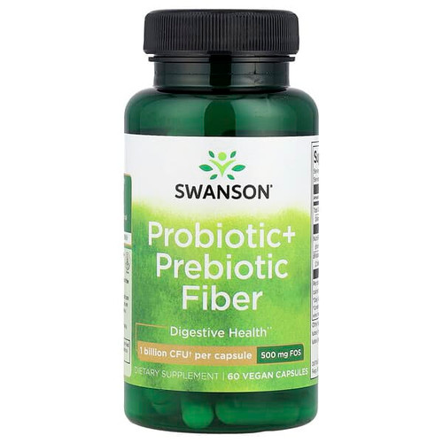 <img alt="Swanson Vitamins, Probiotic + Prebiotic Fiber, 60 Vegan Capsules" title="Swanson Vitamins, Probiotic + Prebiotic Fiber, 60 Vegan Capsules,087614190389"