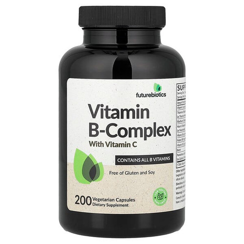 <img alt="Futurebiotics, Vitamin B-Complex with Vitamin C, 200 Vegetarian Capsules" title="Futurebiotics, Vitamin B-Complex with Vitamin C, 200 Vegetarian Capsules,049479502523"