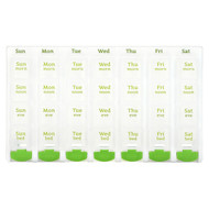 <img alt="Ezy Dose, Weekly 4X-Day with Push Button Pop-Outs Medtime Planner, Green, 1 Count" title="Ezy Dose, Weekly 4X-Day with Push Button Pop-Outs Medtime Planner, Green, 1 Count,025715014562"