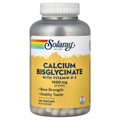 <img alt="Solaray, Calcium Bisglycinate with Vitamin D-3, 120 VegCaps" title="Solaray, Calcium Bisglycinate with Vitamin D-3, 120 VegCaps,076280457940"