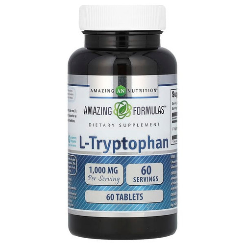 <img alt="Amazing Nutrition, L-Tryptophan, 1,000 mg, 60 Tablets" title="Amazing Nutrition, L-Tryptophan, 1,000 mg, 60 Tablets,810180023757"