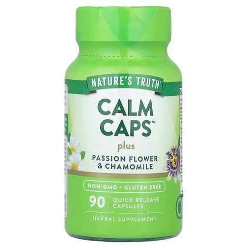 <img alt="Natures Truth, Calm Caps Plus Passion Flower & Chamomile, 90 Quick Release Capsules" title="Natures Truth, Calm Caps Plus Passion Flower & Chamomile, 90 Quick Release Capsules,840093113986"