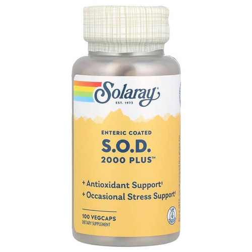 <img alt="Solaray, Enteric Coated S.O.D. 2000 Plus, 100 VegCaps" title="Solaray, Enteric Coated S.O.D. 2000 Plus, 100 VegCaps,076280089301"
