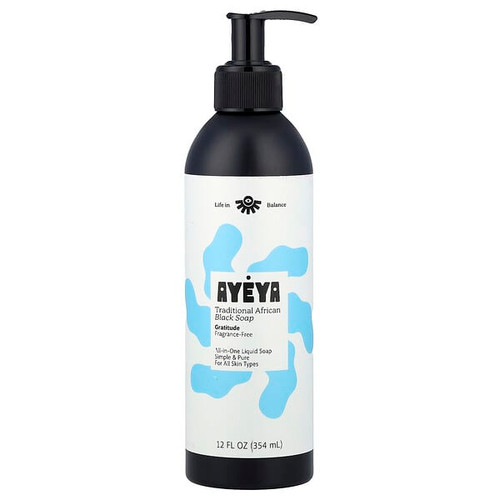 <img alt="Ayeya, Traditional African Black Soap, For All Skin Types, Fragrance-Free, 12 fl oz (354 ml)" title="Ayeya, Traditional African Black Soap, For All Skin Types, Fragrance-Free, 12 fl oz (354 ml),810129395709"