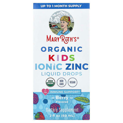 <img alt="MaryRuths, Organic Kids Ionic Zinc Liquid Drops, 4+ Years, Berry, 2 fl oz (60 ml)" title="MaryRuths, Organic Kids Ionic Zinc Liquid Drops, 4+ Years, Berry, 2 fl oz (60 ml),850018471503"