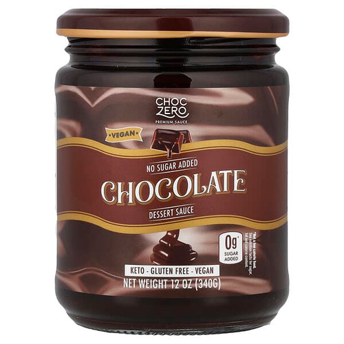 <img alt="ChocZero, Dessert Sauce, Chocolate, 12 oz (340 g)" title="ChocZero, Dessert Sauce, Chocolate, 12 oz (340 g),850035359839"