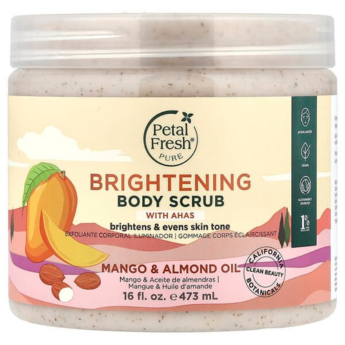 <img alt="Petal Fresh, Brightening Body Scrub With AHAS, Mango & Almond Oil, 16 fl oz (473 ml)" title="Petal Fresh, Brightening Body Scrub With AHAS, Mango & Almond Oil, 16 fl oz (473 ml),713708423117"