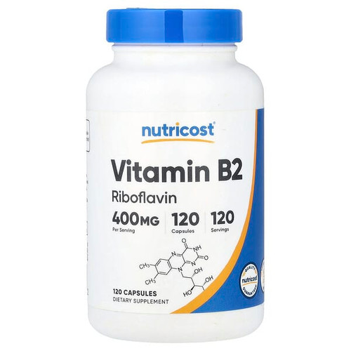 <img alt="Nutricost, Vitamin B2, 400 mg, 120 Capsules" title="Nutricost, Vitamin B2, 400 mg, 120 Capsules,810014675442"