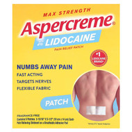 <img alt="Aspercreme, Pain Relief Patch with 4% Lidocaine, Max Strength, Fragrance-Free, 5 Patches" title="Aspercreme, Pain Relief Patch with 4% Lidocaine, Max Strength, Fragrance-Free, 5 Patches,041167058404"