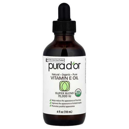 <img alt="Pura Dor, Vitamin E Oil, 4 fl oz (118 ml)" title="Pura Dor, Vitamin E Oil, 4 fl oz (118 ml),851615006778"