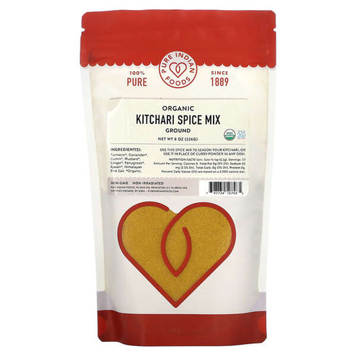 <img alt="Pure Indian Foods, Organic Kitchari Spice Mix, Ground, 8 oz (226 g)" title="Pure Indian Foods, Organic Kitchari Spice Mix, Ground, 8 oz (226 g),797734507485"