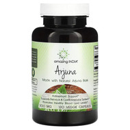 <img alt="Amazing India, Arjuna, 500 mg, 120 Veggie Capsules" title="Amazing India, Arjuna, 500 mg, 120 Veggie Capsules,819209024584"